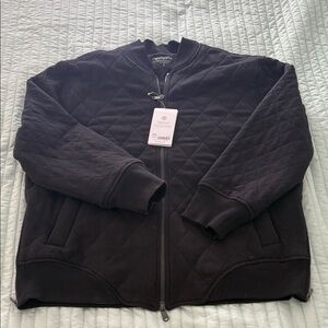 Athleta Retroplush Quilted Bomber Jacket